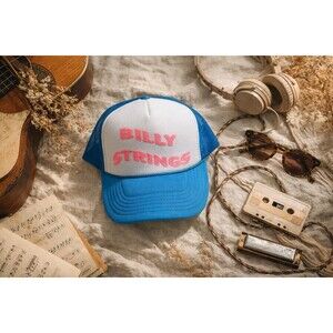 Billy Strings Blue White Trucker Hat | Hot Pink Raised Logo | Otto SF-133 | NWOT